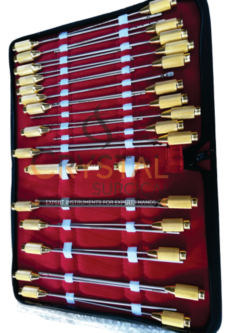 Liposuction Cannula Set For Face With Threaded Fitting